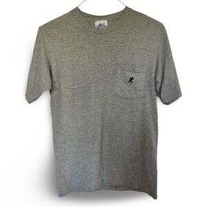 Vintage 90S Walt DisneyLand Resort Mickey Mouse Pocket T-Shirt Tee Grey Size S